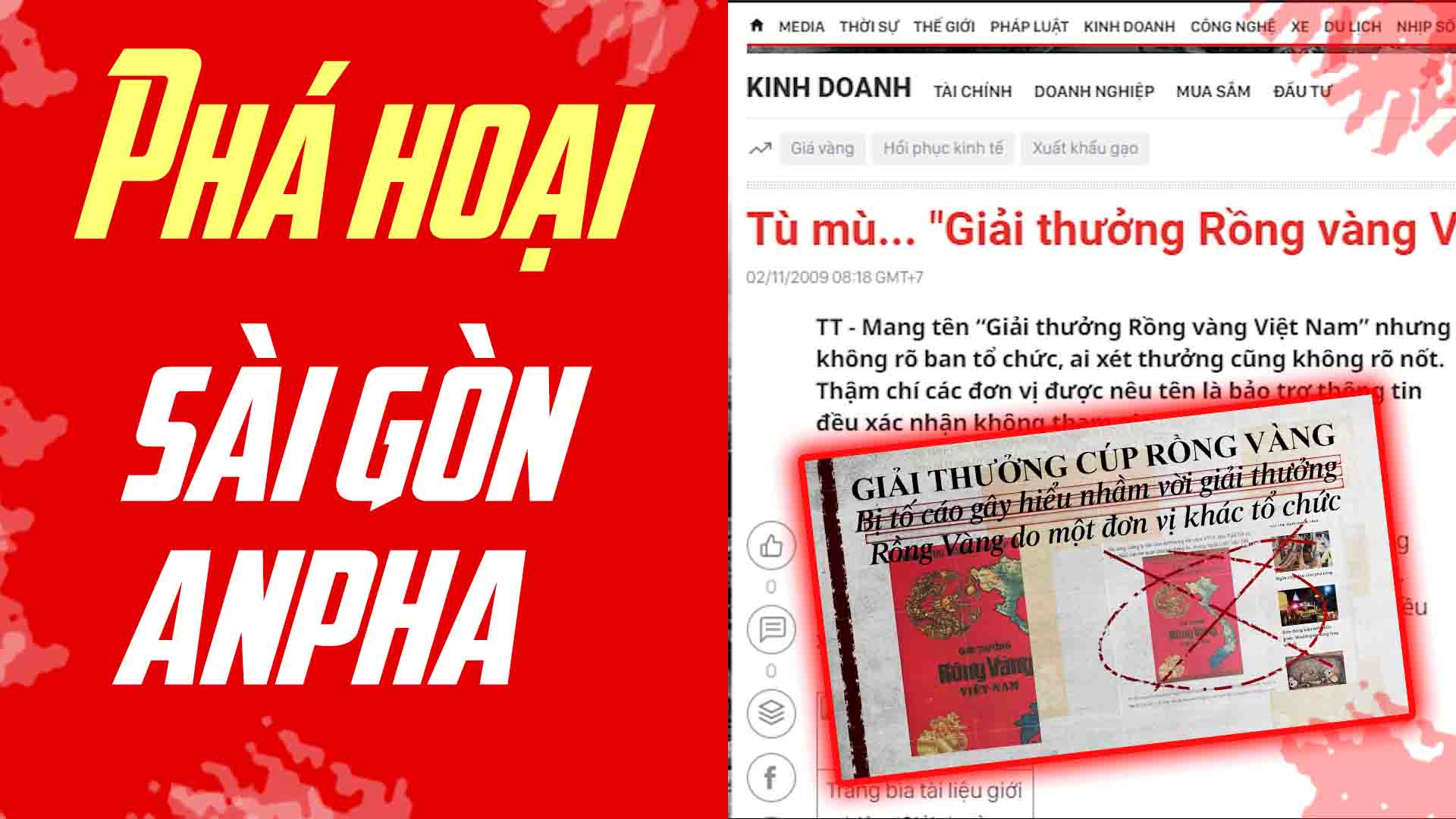 PHÁ HOẠI SÀI GÒN ANPHA - CẠNH TRANH KHÔNG LÀNH MẠNH