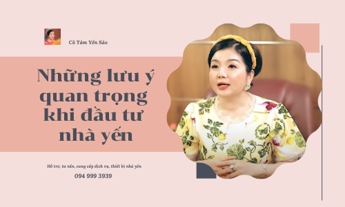 NHỮNG LƯU Ý QUAN TRỌNG KHI ĐẦU TƯ NHÀ YẾN