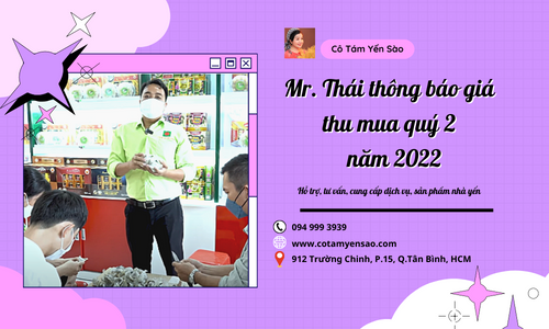 Mr Thái thông báo thu mua quý 2 - 2022