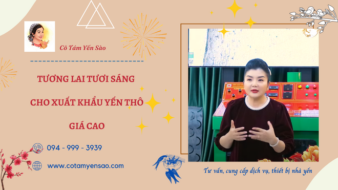 Tương lai tươi sáng cho xuất khẩu yến thô giá cao!